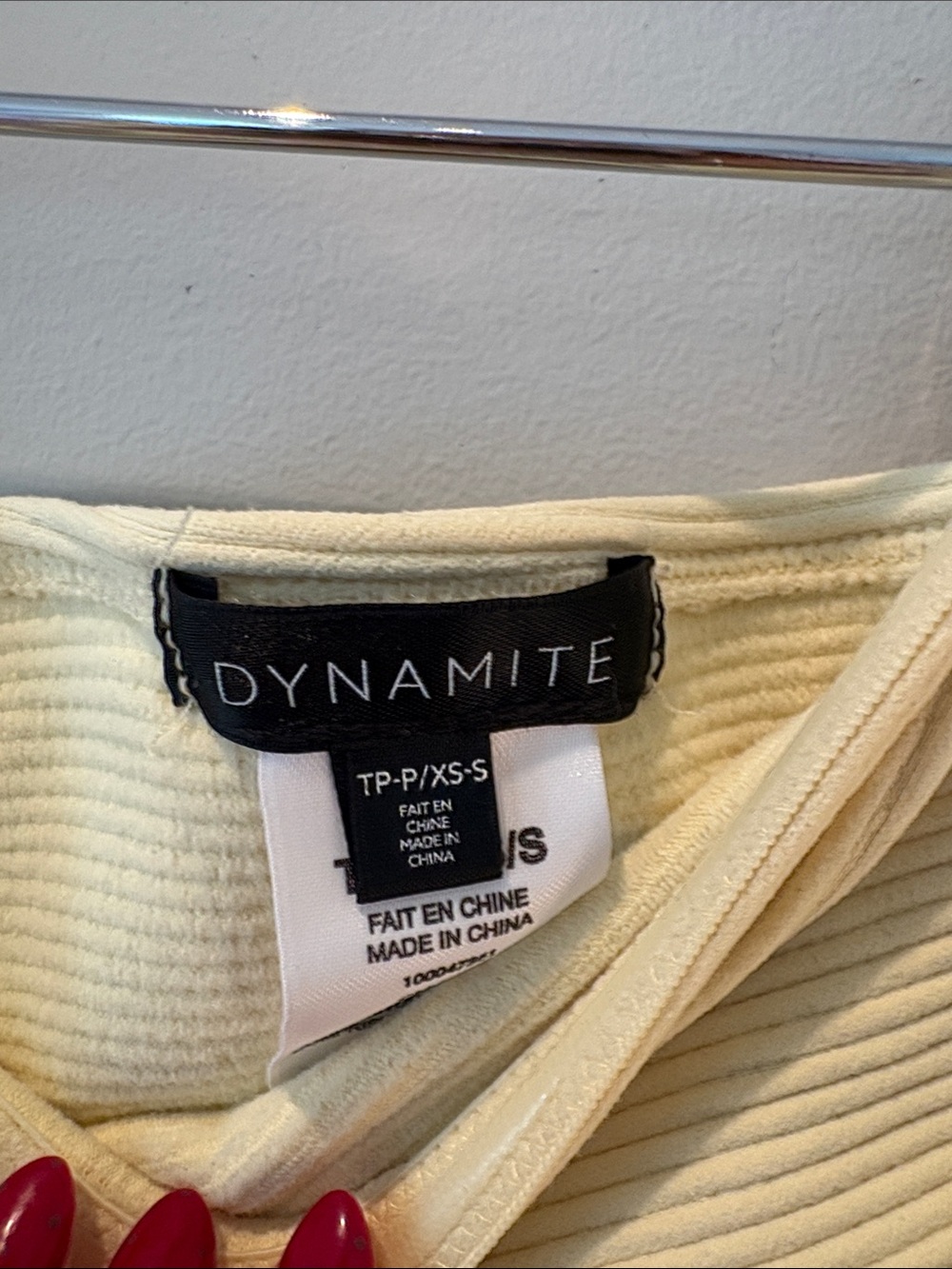 Dynamite Cream Ribbed Mini Skirt - Picture 2 of 2